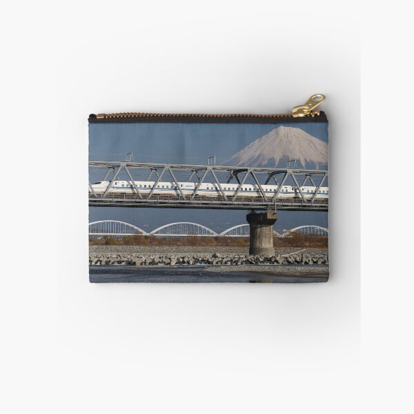 Item preview, Shinkansen Bullet Train Crossing Oi River with Mt Fuji designed and sold by YSJapanPhoto.
