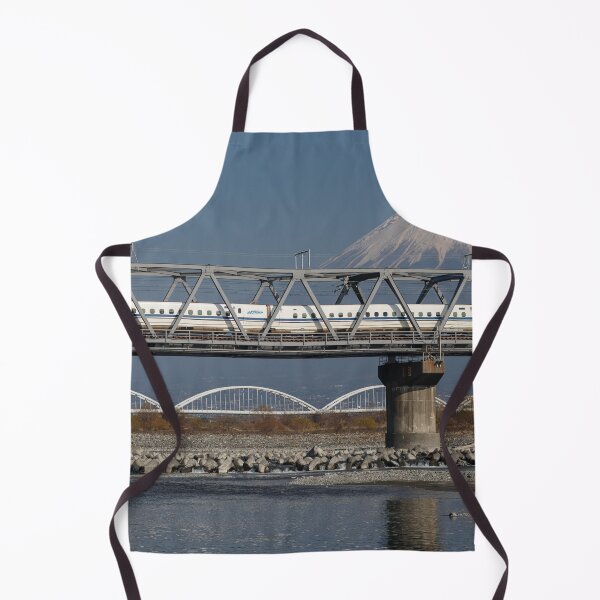 Item preview, Shinkansen Bullet Train Crossing Oi River with Mt Fuji designed and sold by YSJapanPhoto.