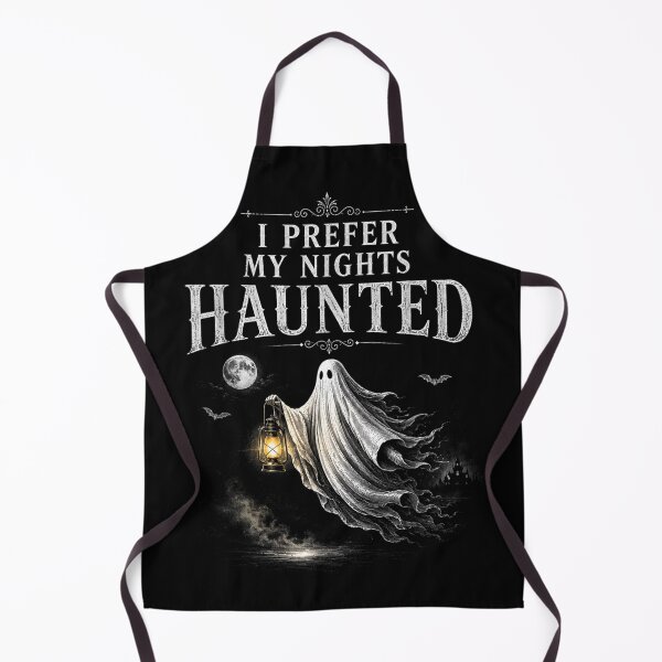 Item preview, I Prefer My Nights Haunted Ghost Vintage Halloween Moonlight Mystery designed and sold by ObukiLantara.
