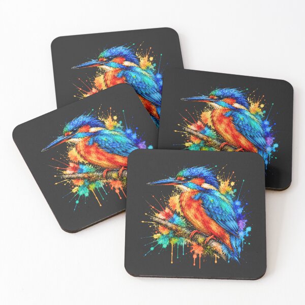 Item preview, Colorful Kingfisher Watercolor Art – Vibrant Bird Nature Illustration designed and sold by ColorSplash123.