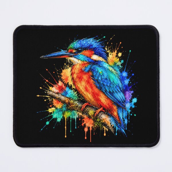 Item preview, Colorful Kingfisher Watercolor Art – Vibrant Bird Nature Illustration designed and sold by ColorSplash123.