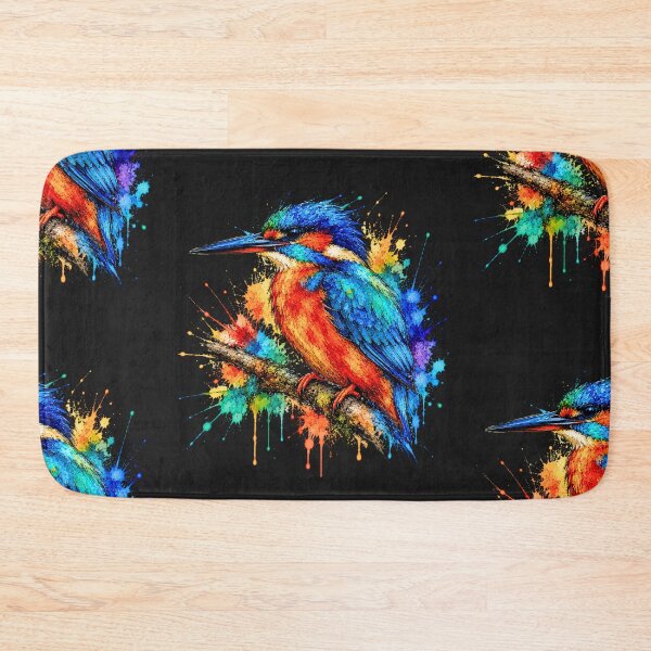 Item preview, Colorful Kingfisher Watercolor Art – Vibrant Bird Nature Illustration designed and sold by ColorSplash123.