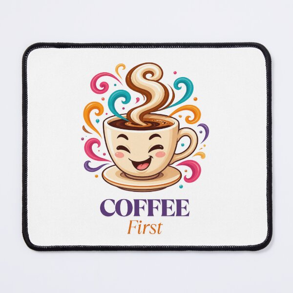 Artikelvorschau, Coffee First Aufkleber entworfen und verkauft von LuLuStore8.