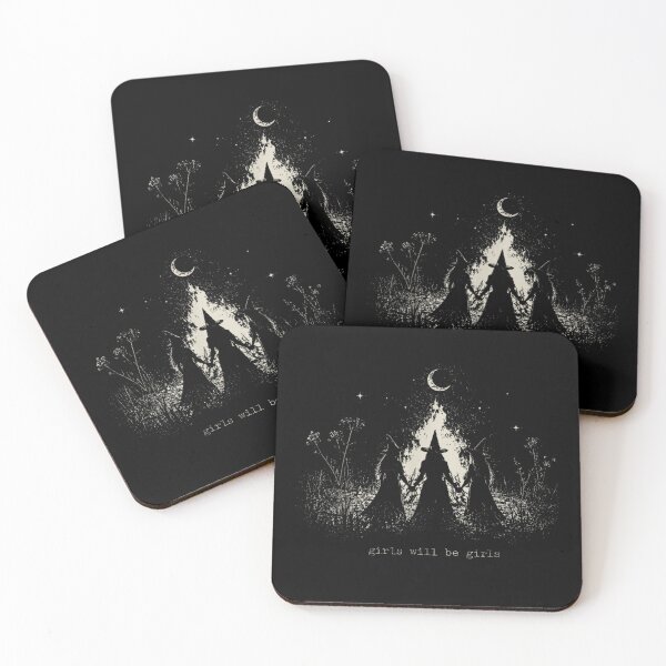 Item preview, Girls Will Be Girls Witch Coven Moonlit Forest Halloween Magic designed and sold by ObukiLantara.