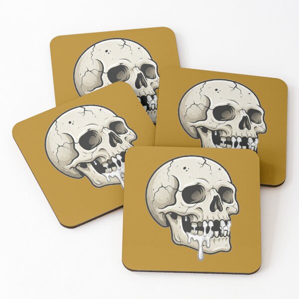 Item preview, Creepy Skull With Dripping Slime Neo-Traditional Tattoo Art designed and sold by Evelashop.