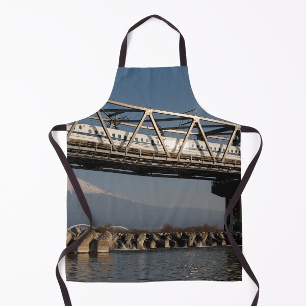 Item preview, Shinkansen Bullet Train Crossing Ooi River with Mt Fuji designed and sold by YSJapanPhoto.