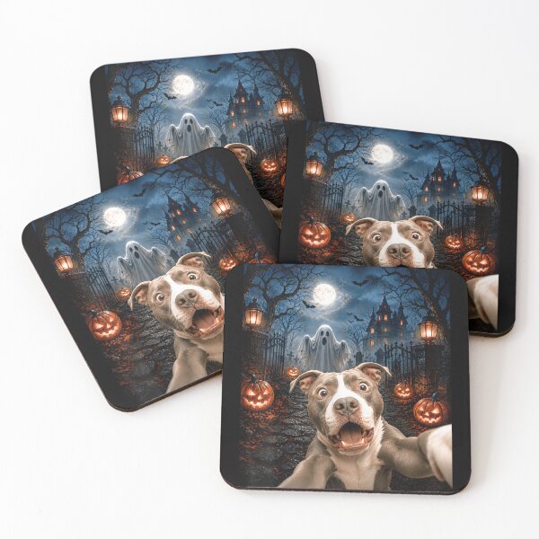 Item preview, Funny Dog Halloween Selfie Haunted Mansion Ghost Pumpkin Night Adventure designed and sold by PhocoNibict.