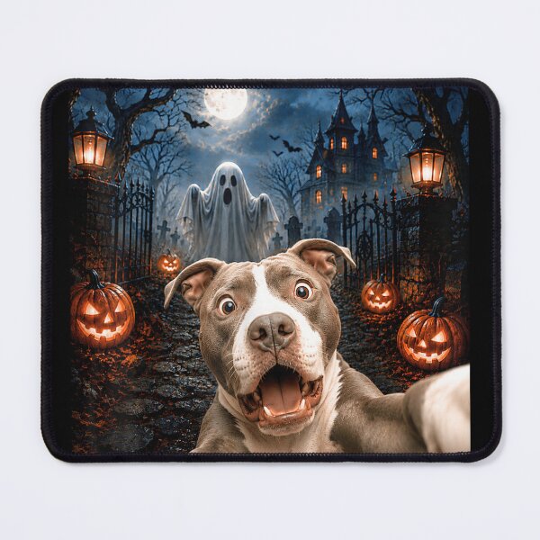 Item preview, Funny Dog Halloween Selfie Haunted Mansion Ghost Pumpkin Night Adventure designed and sold by PhocoNibict.