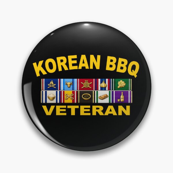 Item preview, Korean BBQ Veteran – Fictional Military Ribbon Rack designed and sold by getpressedshirt.