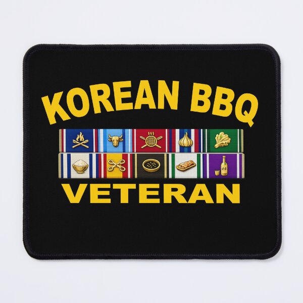 Item preview, Korean BBQ Veteran – Fictional Military Ribbon Rack designed and sold by getpressedshirt.