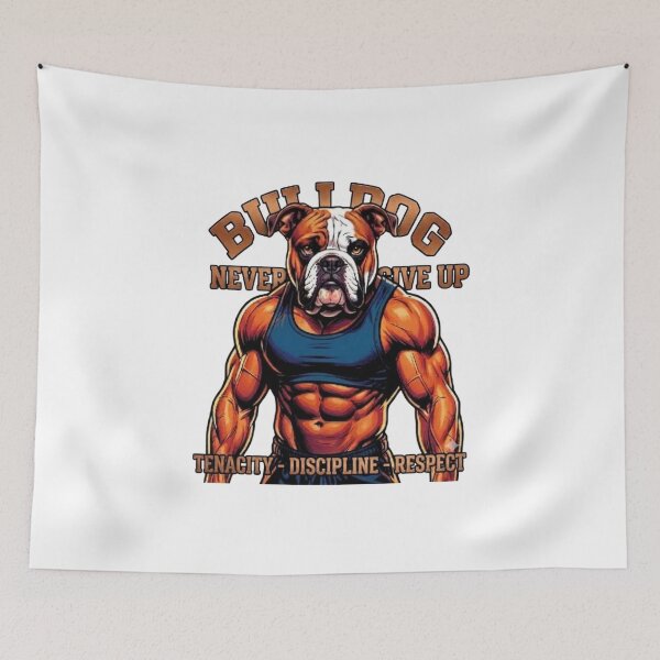 Item preview, BULLDOG - NEVER GIVE UP designed and sold by The best online style shop.