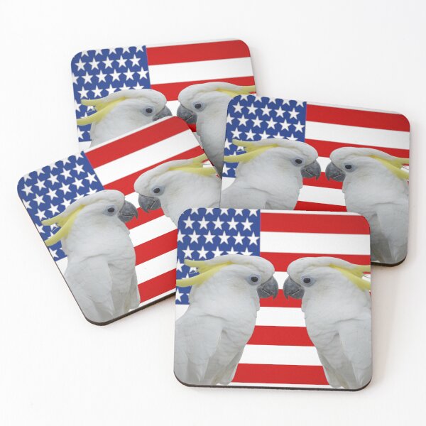 Item preview, Twin Cockatoos — Patriotic Mirror Portrait designed and sold by Jomsunshine.