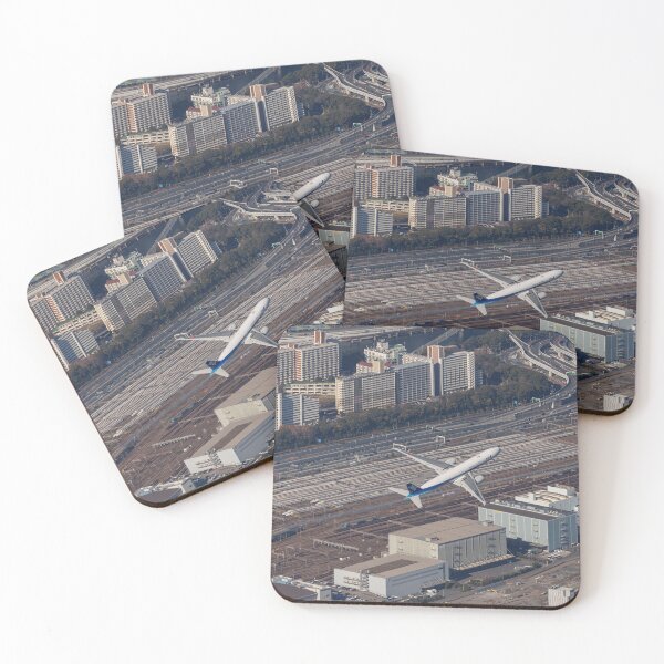 Item preview, Boeing 777 Flying Over Shinkansen Depot in Tokyo designed and sold by YSJapanPhoto.