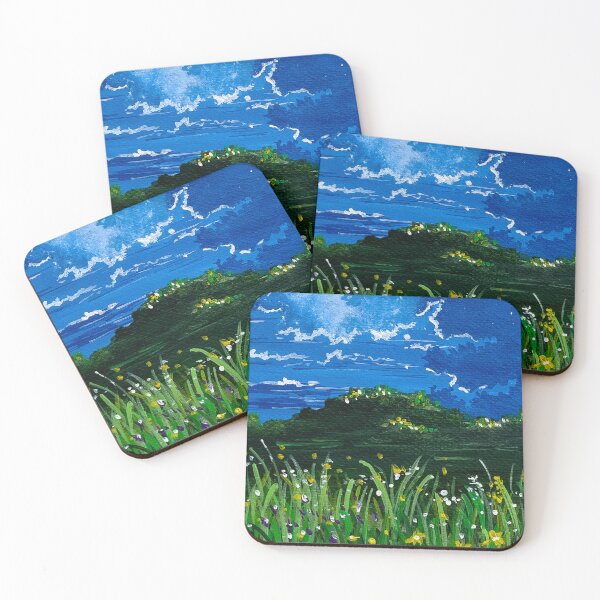 Item preview, Wildflower Meadow Landscape Painting designed and sold by EeshaArshad.