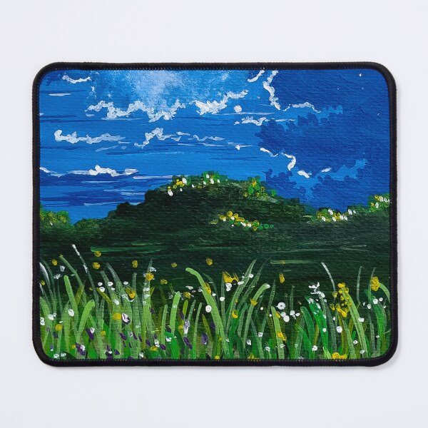Item preview, Wildflower Meadow Landscape Painting designed and sold by EeshaArshad.