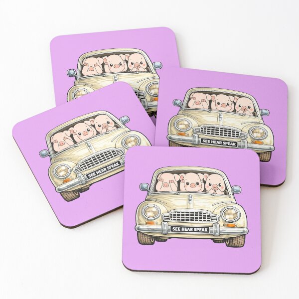 Item preview, Three little wise pigs in a car designed and sold by JamesDunican.