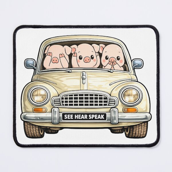 Item preview, Three little wise pigs in a car designed and sold by JamesDunican.