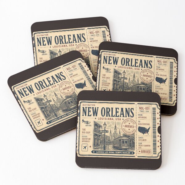 Item preview, New Orleans Vintage Travel Ticket designed and sold by naturalsurvival.
