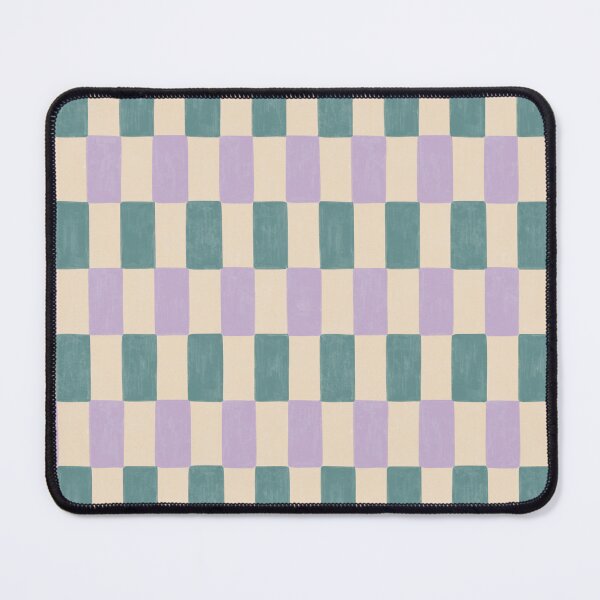 Item preview, Hand Painted Retro Checkerboard in Lilac & Teal designed and sold by Illustrated by Nat.
