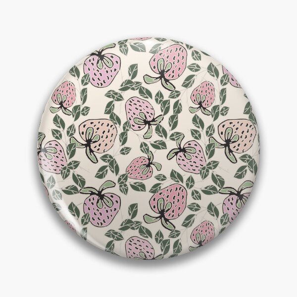 Item preview, Floral Strawberry Pattern Fruity Summer Berry Print designed and sold by FawnFeatherCo.