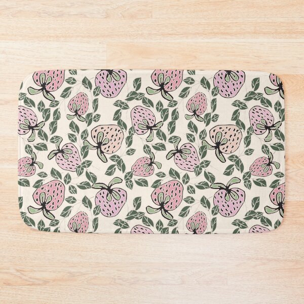 Item preview, Floral Strawberry Pattern Fruity Summer Berry Print designed and sold by FawnFeatherCo.