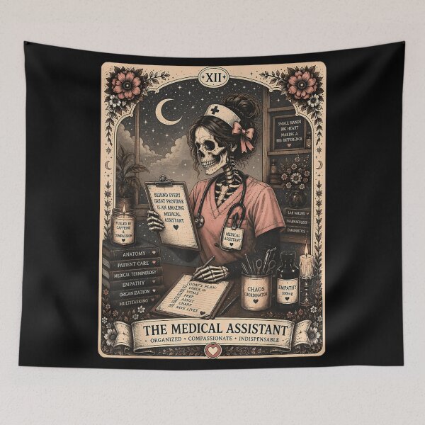 Item preview, Medical Assistant Gothic Skeleton Nurse Appreciation Halloween Healthcare Pride Tribute designed and sold by EricCotanori.