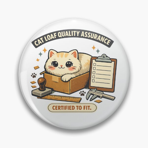 Item preview, Cat Loaf Quality Assurance – Certified to Fit designed and sold by Concrete Coffee Studio.