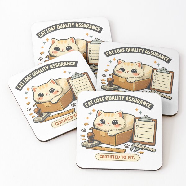 Item preview, Cat Loaf Quality Assurance – Certified to Fit designed and sold by Concrete Coffee Studio.