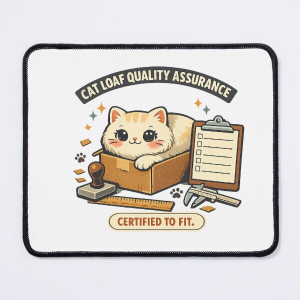 Item preview, Cat Loaf Quality Assurance – Certified to Fit designed and sold by Concrete Coffee Studio.