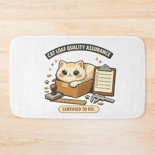 Item preview, Cat Loaf Quality Assurance – Certified to Fit designed and sold by Concrete Coffee Studio.