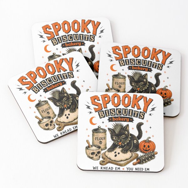 Item preview, Spooky Biscuits Bakery Punk Black Cat Halloween Baking Crew Fun designed and sold by EricCotanori.
