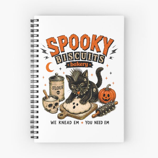 Item preview, Spooky Biscuits Bakery Punk Black Cat Halloween Baking Crew Fun designed and sold by EricCotanori.