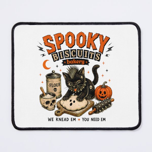Item preview, Spooky Biscuits Bakery Punk Black Cat Halloween Baking Crew Fun designed and sold by EricCotanori.