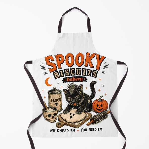 Item preview, Spooky Biscuits Bakery Punk Black Cat Halloween Baking Crew Fun designed and sold by EricCotanori.