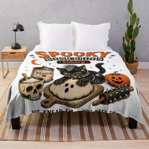 Item preview, Spooky Biscuits Bakery Punk Black Cat Halloween Baking Crew Fun designed and sold by EricCotanori.