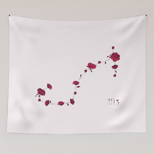 Item preview, Scorpio Floral Zodiac Constellation designed and sold by TheThankfulTyne.