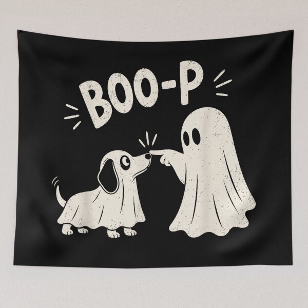 Item preview, Ghost And Dachshund Boop Cute Halloween Best Friends Forever Together designed and sold by EricCotanori.