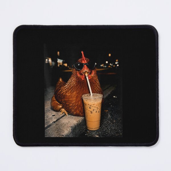 Item preview, Chicken Drinking Iced Coffee designed and sold by LASTIQUE-dd.