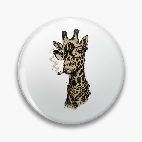Item preview, Cool Smoking Giraffe with Glasses | Vintage Hipster Giraffe | Funny Wildlife Animal Art designed and sold by ArcadiaSilence.