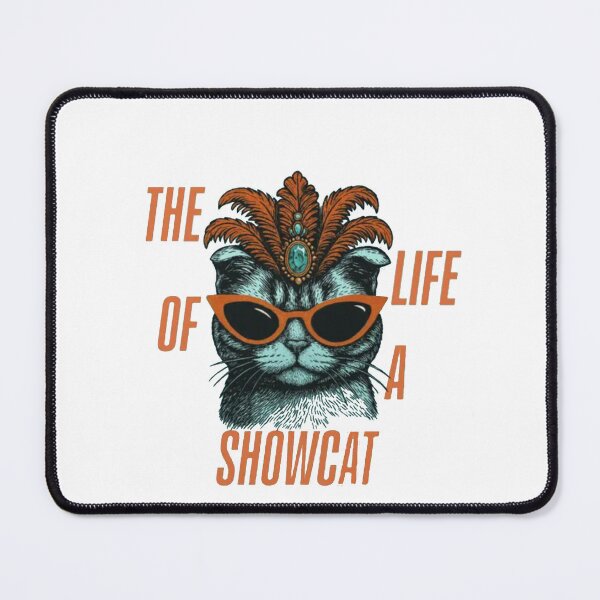 Item preview, The Life of a Show cat – Vintage Cat with Sunglasses and Feather Crown designed and sold by Gbriel3.