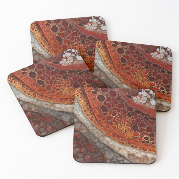 Item preview, Burnt Sienna Cellular Abstract Organic Flow Pattern Art designed and sold by GrinGalore.