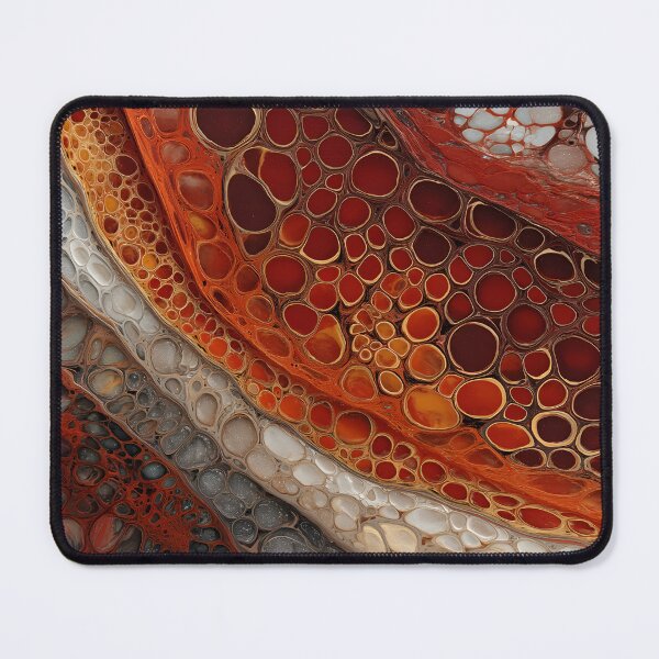 Item preview, Burnt Sienna Cellular Abstract Organic Flow Pattern Art designed and sold by GrinGalore.