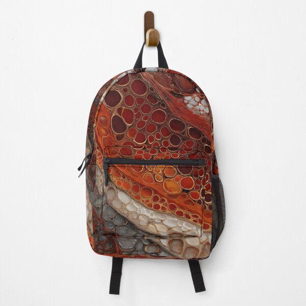 Item preview, Burnt Sienna Cellular Abstract Organic Flow Pattern Art designed and sold by GrinGalore.