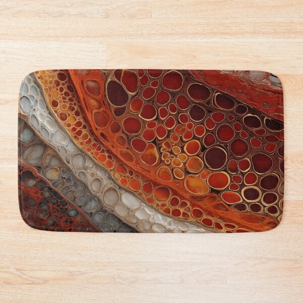 Item preview, Burnt Sienna Cellular Abstract Organic Flow Pattern Art designed and sold by GrinGalore.