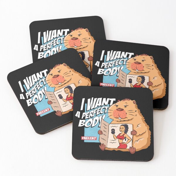 Item preview, Funny Gym Meme Capybara – I Want a Perfect Body designed and sold by YNELENT.
