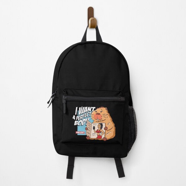 Item preview, Funny Gym Meme Capybara – I Want a Perfect Body designed and sold by YNELENT.