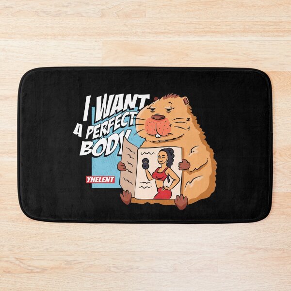 Item preview, Funny Gym Meme Capybara – I Want a Perfect Body designed and sold by YNELENT.