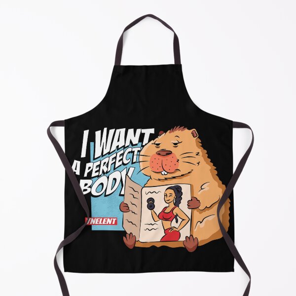 Item preview, Funny Gym Meme Capybara – I Want a Perfect Body designed and sold by YNELENT.