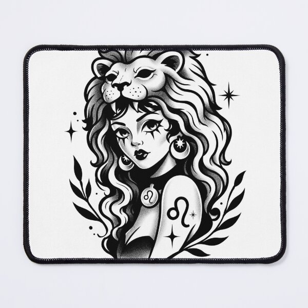 Item preview, Leo Zodiac Sign - Gothic Astrology Tattoo designed and sold by feedmykraken.