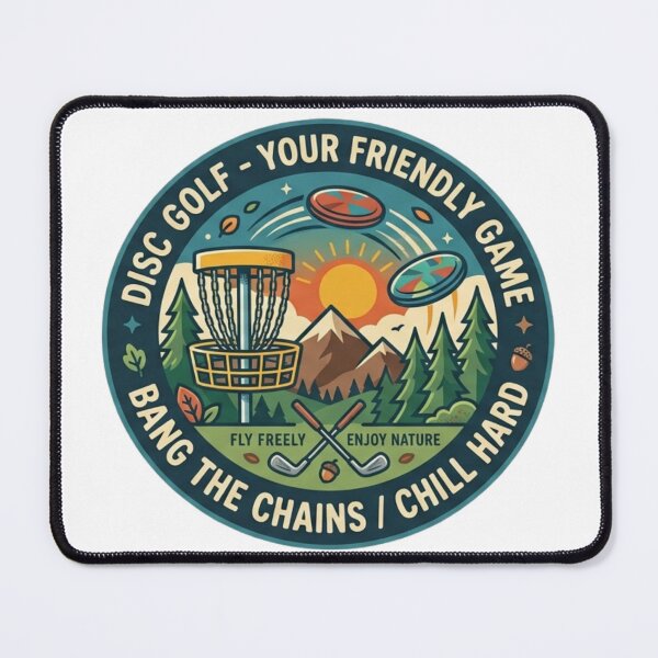 Item preview, Disc Golf Bang The Chains Chill Hard Vintage Outdoor Badge designed and sold by Wear Sculpt.